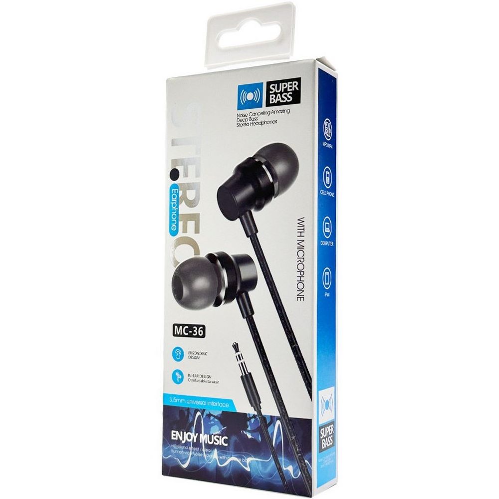 هندزفری سیمی SUPER BASS MC-36