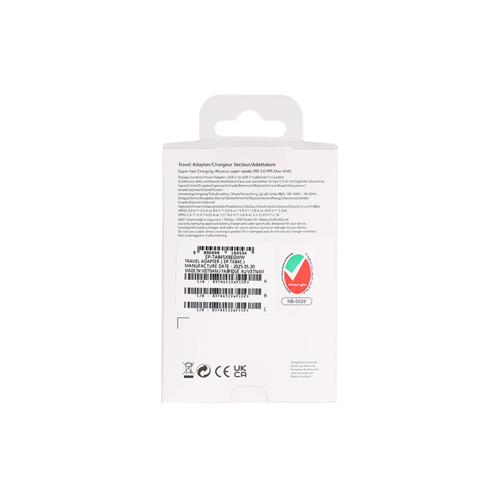 آداپتور 45W اورجینال کمپانی سرجعبه سامسونگ