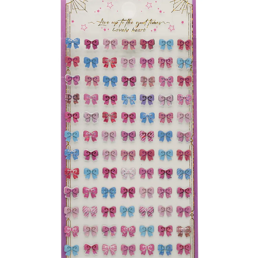 برچسب فانتزی طرح قلب/پاپیون/گل