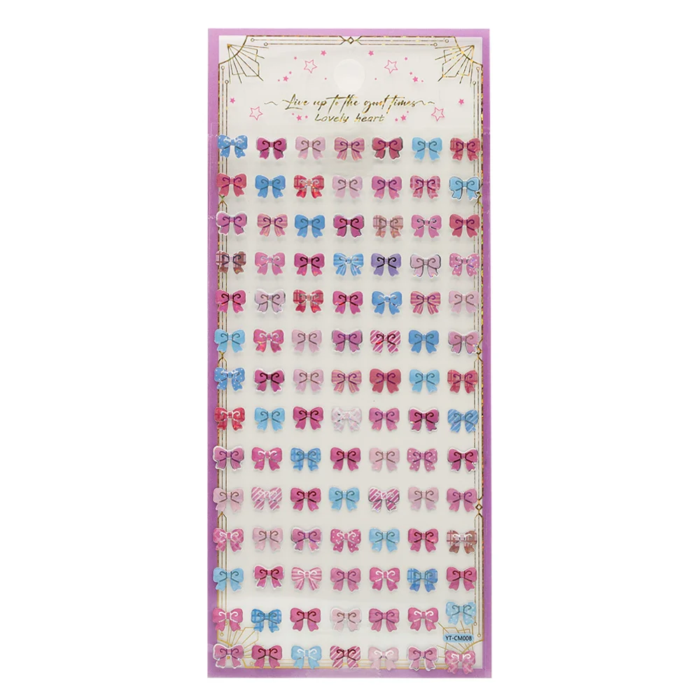 برچسب فانتزی طرح قلب/پاپیون/گل