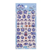 برچسب فانتزی طرح پنگوئن آبی