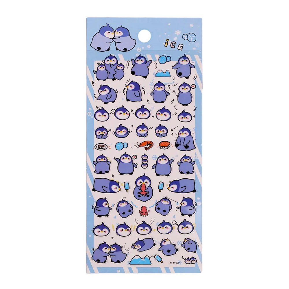 برچسب فانتزی طرح پنگوئن آبی