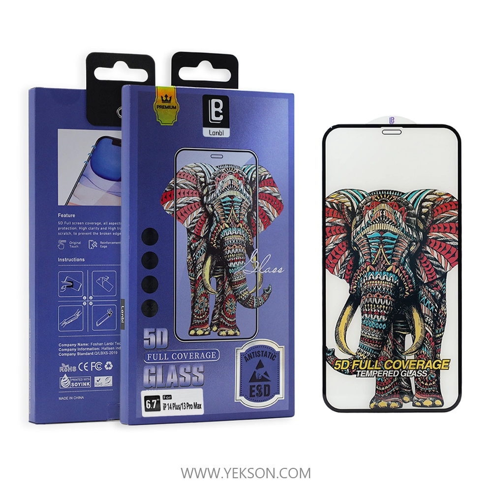 گلس پکدار 5D ESD لنبی مدل آیفون 13PROMAX