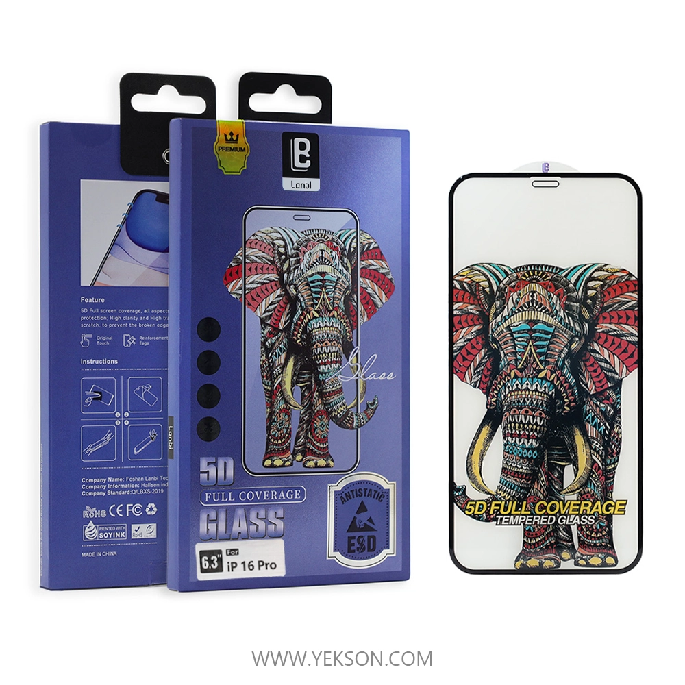 گلس پکدار 5D ESD لنبی مدل آیفون 16PRO