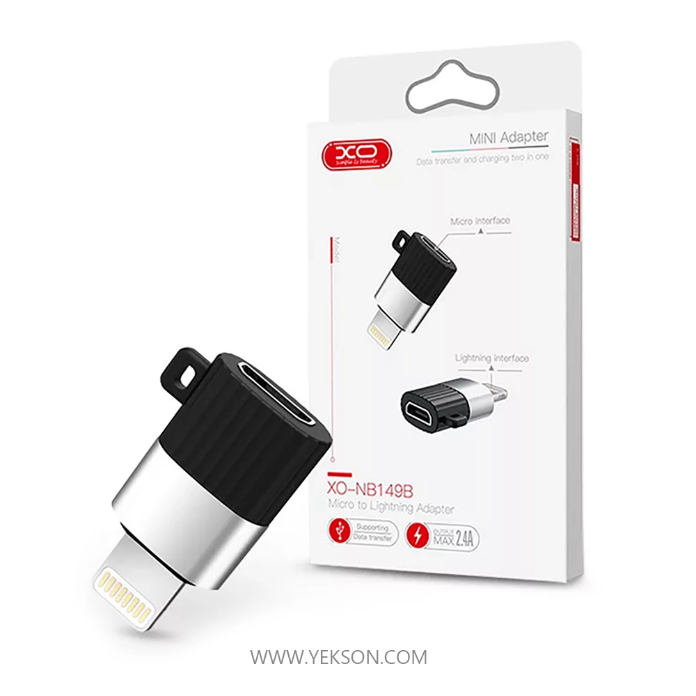 تبدیل MicroUSB به لایتنینگ ایکس او مدل NB149B