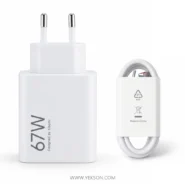 شارژردیواری ۶۷وات شیائومی :مدل MYD-15-ET. دوپین سرجعبه +کابل اورجینال