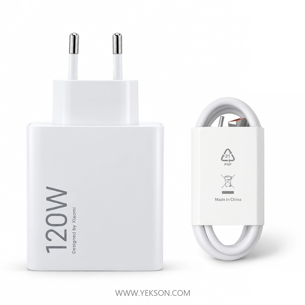 300192 (profile) شارژردیواری ۱۲۰وات شیائومی _مدل MYD-14-EE. دوپین سرجعبه +کابل اورجینال