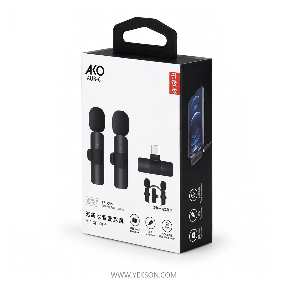 میکروفون یقهای بیسیم دو نفره AKO مدل AUB-6